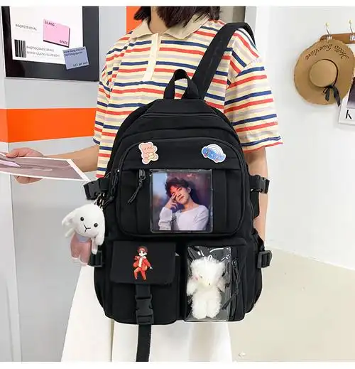 易烊千玺周边同款礼品定制礼物王俊凯王源应援双肩背包书包白色玺