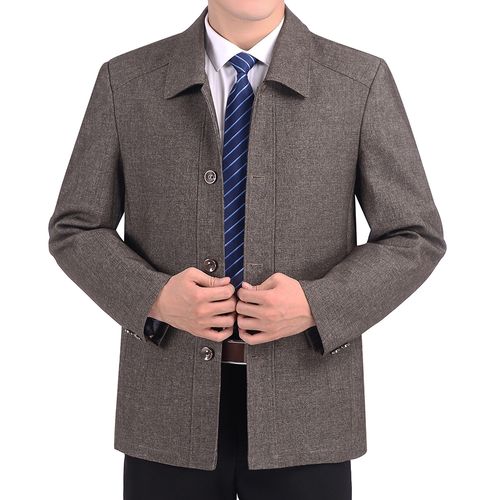 2019春秋中年男士夹克中老年人40岁休闲男装秋装夹克