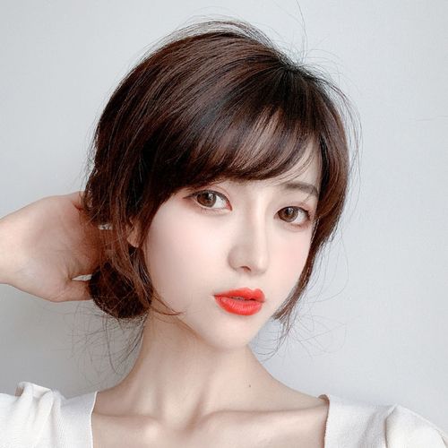 唐妮 真发斜刘海假发片假发女三七分自然假刘海轻薄无痕偏分假刘海片