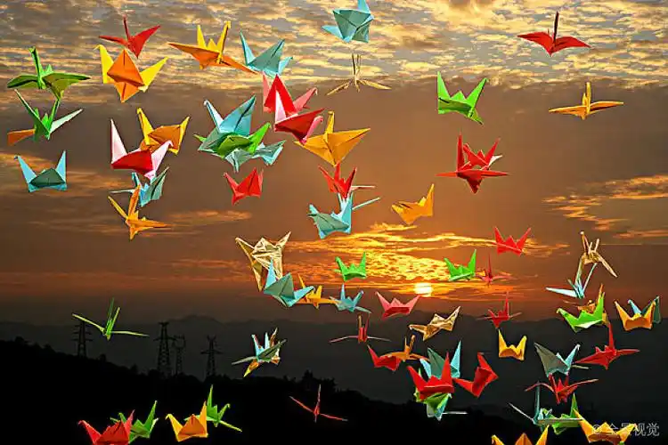 千纸鹤图片_千纸鹤高清图片_全景视觉