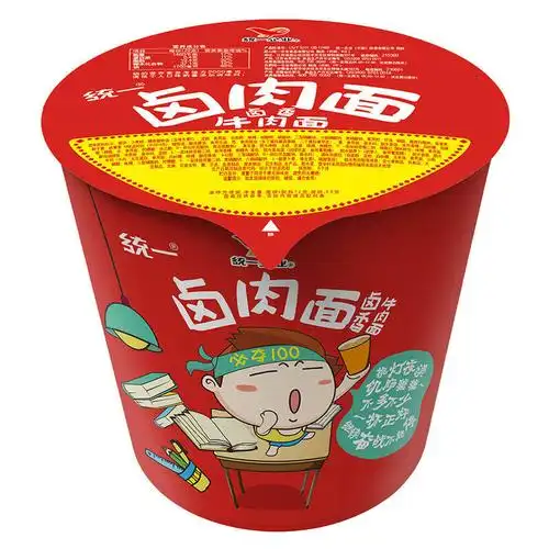 统一方便面卤肉面卤香牛肉75克杯面12杯整箱装