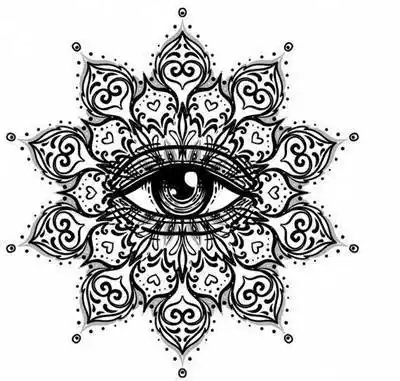 27张黑白曼陀罗纹身手稿素材图案 - fs纹身