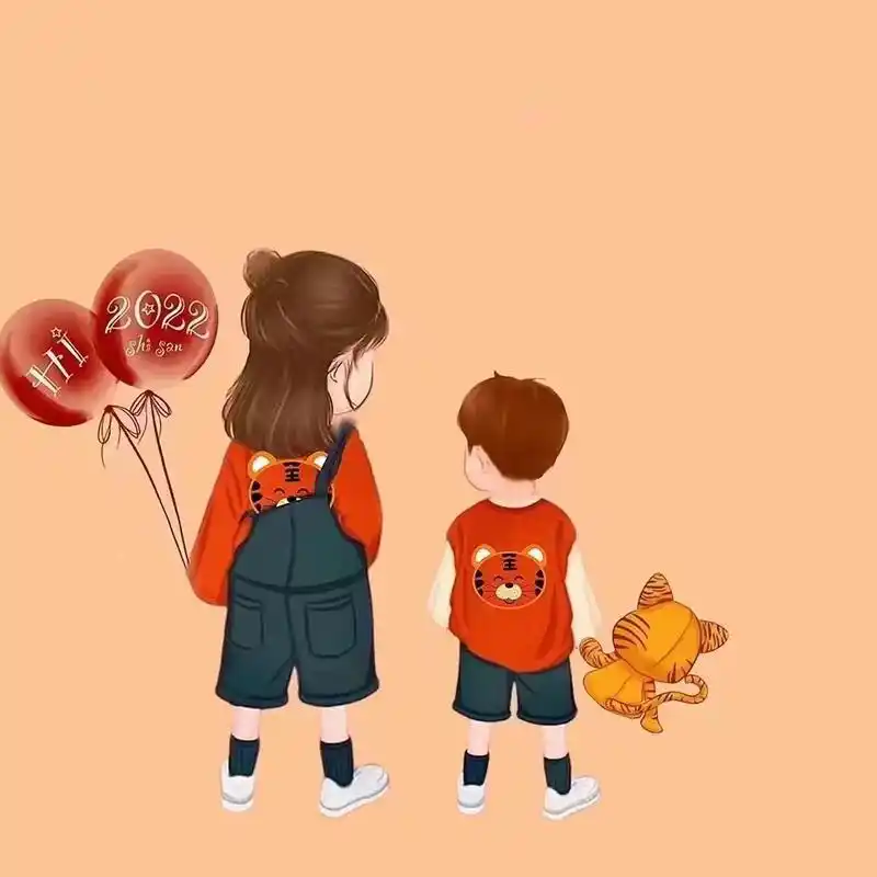 家有两宝头像背景图壁纸 (兄妹 兄弟 姐姐 姐妹)  #亲子 - 抖音