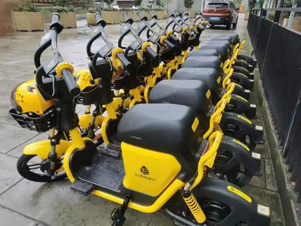 松果共享电单车落户汶川县水磨镇