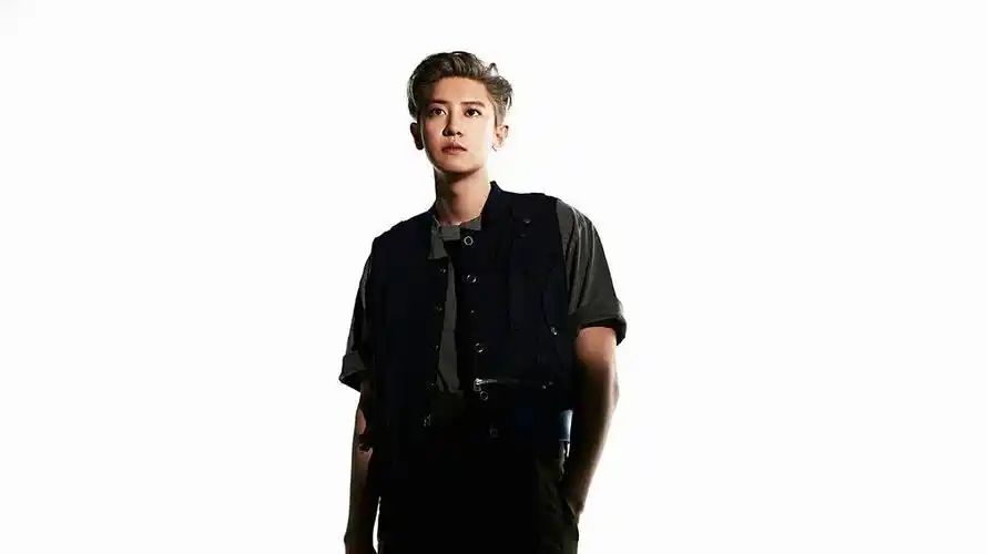 灿烈的银发大背头,这一次的发色还有一些拼接感,银发和棕色的发色并存