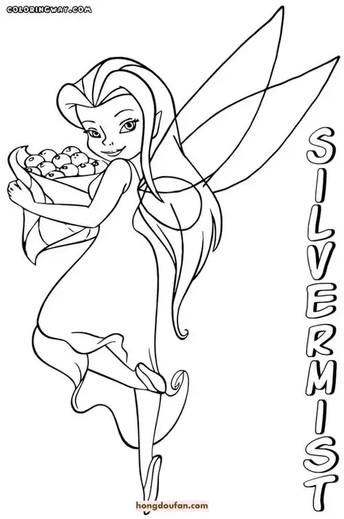 标签仙女,仙子,公主涂色,公主简笔画,图色,城堡,填色,填色图片,妈妈