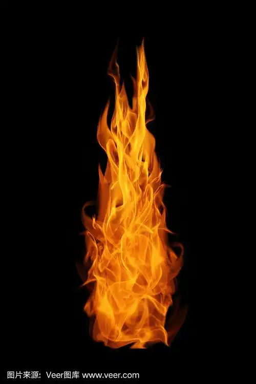 抽象火焰在黑色背景