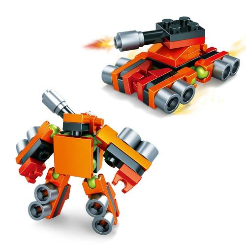儿童变形机器人积木兼容乐高小颗粒拼装汽车积木益智赠品玩具迷你