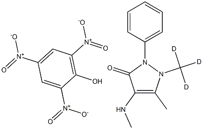 4-甲基氨基安替比林-d3苦味酸盐, , 结构式
