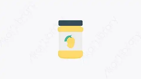 图片素材-0023-水果酱jam卡通扁平食物和饮料的元素图标