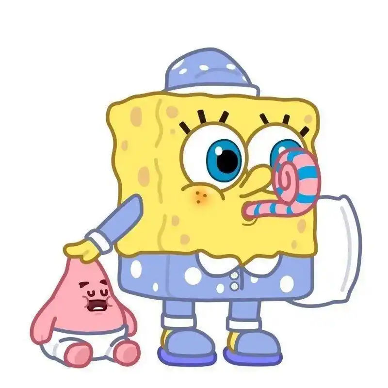 可爱头像头像 海绵宝宝可爱情侣头像 #情侣头像#可爱头像#海绵宝宝