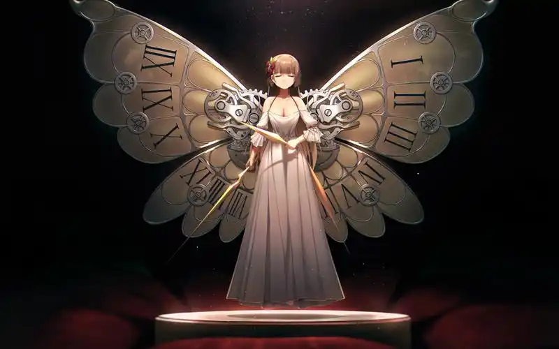 二次元性感白裙美女桌面壁纸_卡通动漫_壁纸下载_美桌网