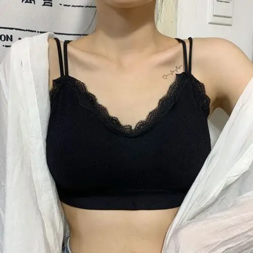 实拍实价春季抹胸无钢圈运动文胸薄款吊带背心学生少女裹胸内衣女