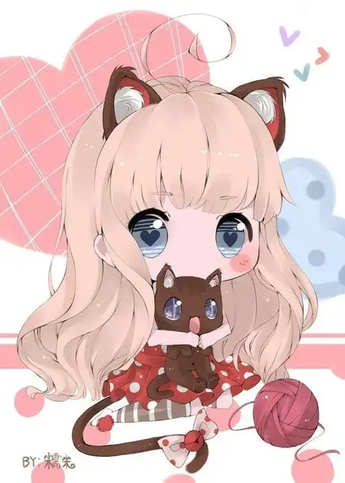 萌 可爱 q版 动漫女生