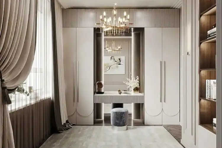 衣柜梳妆台一体化定制节省空间的同时凸显高级