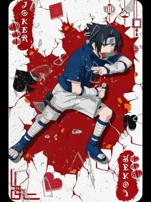 角色扑克做了个鸣人和佐助的joker牌