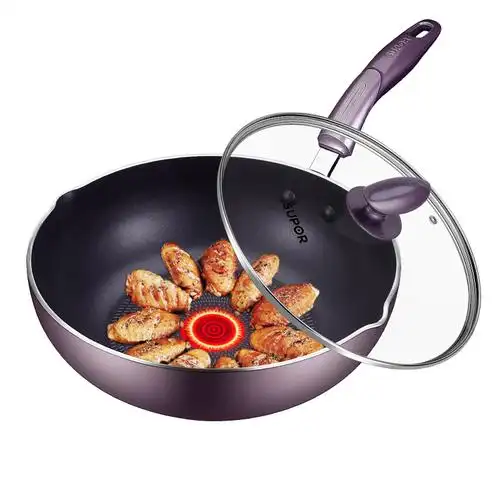 苏泊尔火红点煎炒锅少油烟不粘锅家用炒菜锅电磁炉适用平底锅具