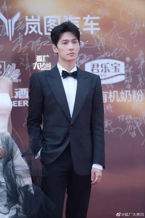 杨洋黑西装领结造型生图##华表奖##华表奖红毯
