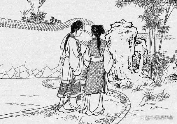 人逢喜事精神爽,这天,张莺莺精神大好,带着丫鬟小红出外游玩.