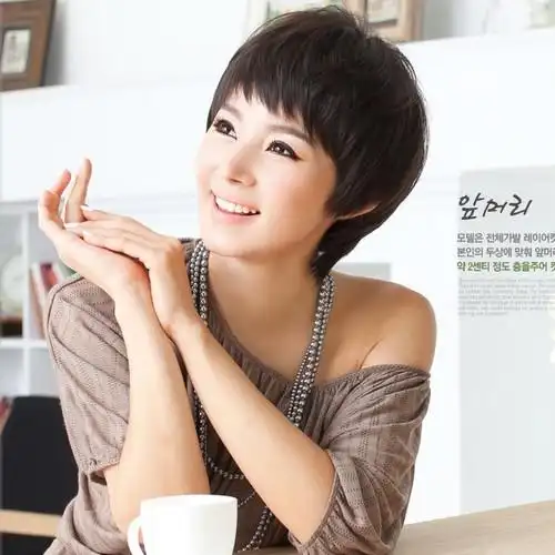 韩国进口真人发丝女士假发 美女假发逼真自然女生短直发