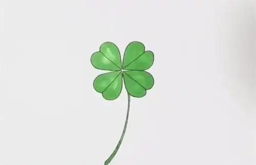 可爱四叶草简笔画图片大全又漂亮又简单四叶草简笔画步骤图解