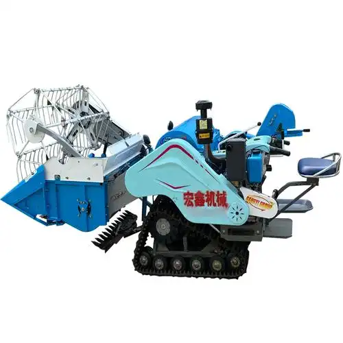 临沂微型履带式稻麦联合收割机多少钱双层割刀水稻收割机厂家