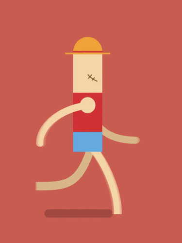 ae制作《走路的路飞》