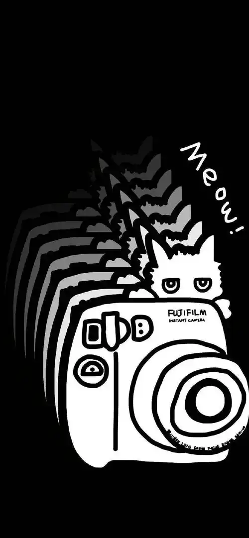 壁纸合集 | 粉黑色卡通系壁纸来噜