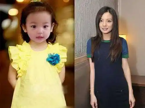 赵薇和女儿小四月贝儿和妈妈鲍蕾,她家是全家共用一张脸刘涛和女儿,不