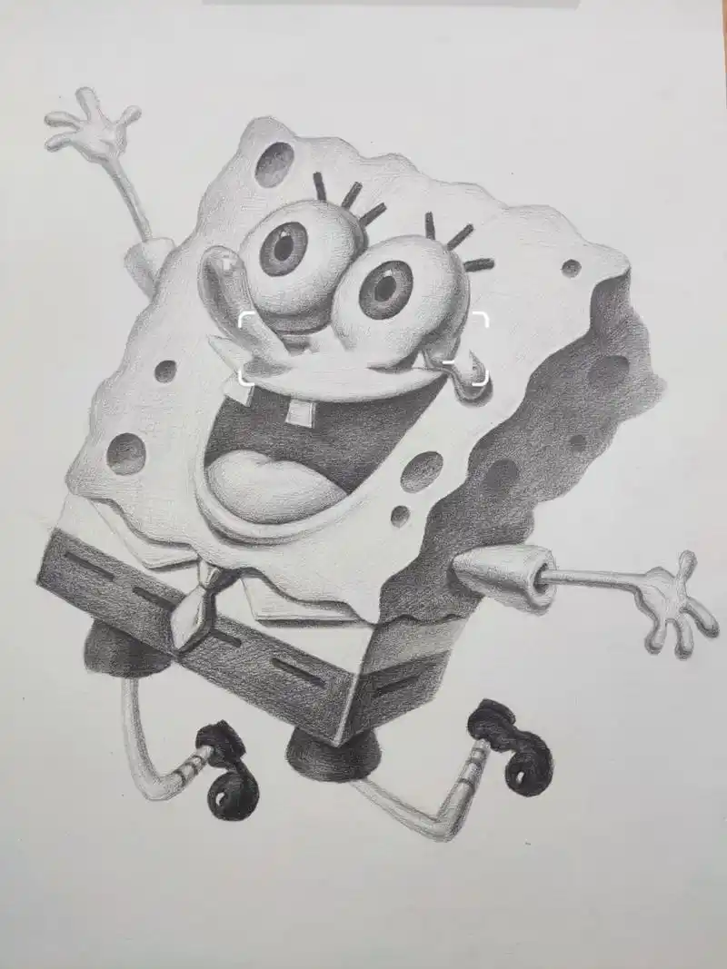 海绵宝宝素描带步骤