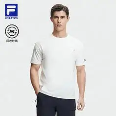fila斐乐官方男子针织短袖衫2024夏新款户外休闲上衣宽松运动t恤