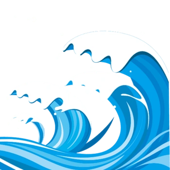 卡通清新海浪