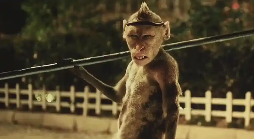 言语搞怪,活灵活现的外星人奇卡和猴子的形象