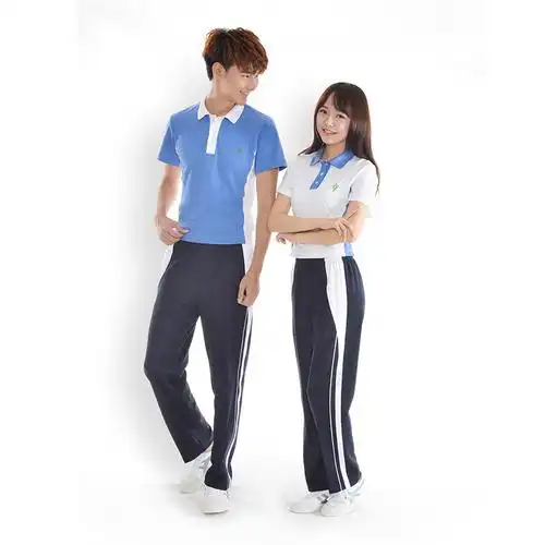 深圳校服中学生校服男女款夏装修身款 校服批发