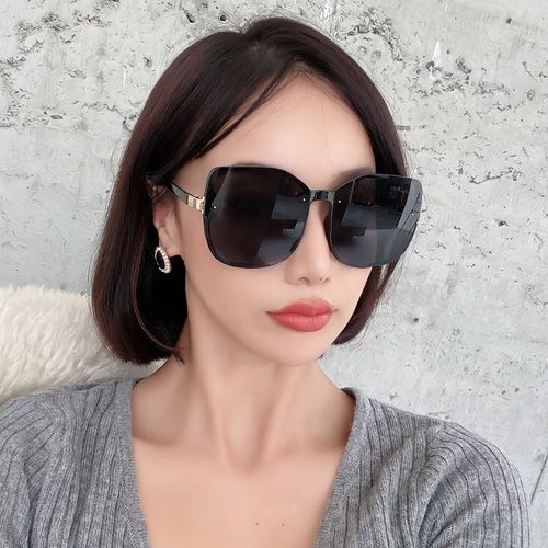 夏黑色眼镜时尚复古太阳镜2021年新款海边墨镜女防紫外线高级感gm