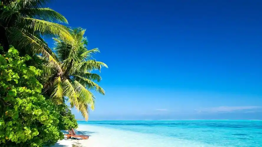 清爽唯美的海滩风景图片桌面壁纸高清大图预览1920x1080_风景壁纸下载