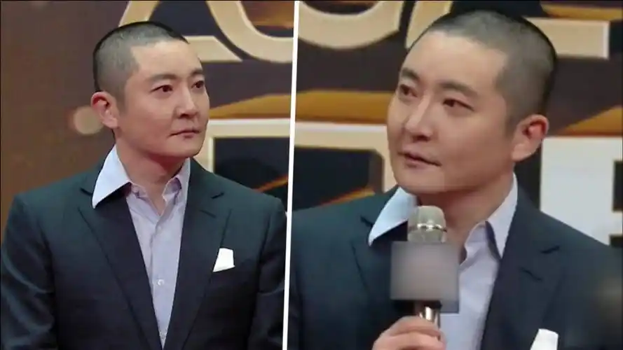 郭京飞寸头造型走红毯,遭主持人吐槽不像好人,本人听后反应太尴尬