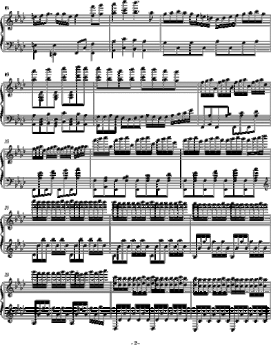 写给自己的歌 吥洅箛单 钢琴谱 五线谱