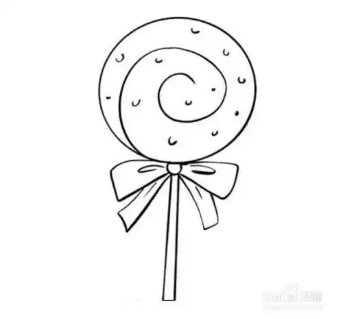 儿童彩色简笔画-彩色棒棒糖的简笔画法