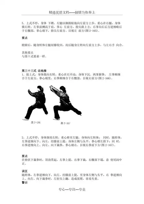 陈式74式太极拳老架一路图解中共27页