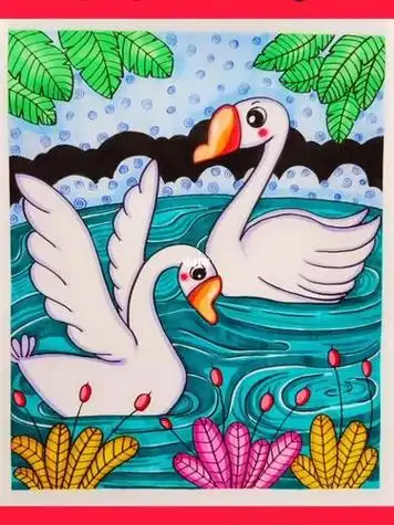 大白鹅简笔画 大白鹅简笔画图片大全