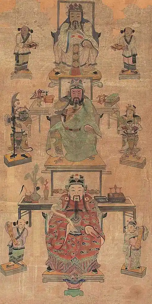 佚名文武财神像立轴