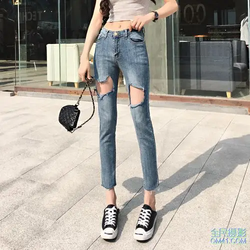 广州模特玲玲 牛仔裤系列,店主风