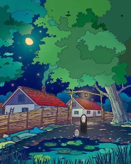 宫崎骏动漫插画壁纸·治愈