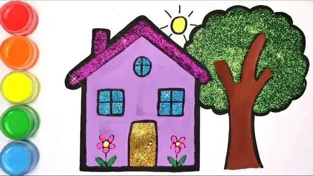 房子的简笔画图片,幼儿建筑简笔画大全简笔画小房子图片房子花朵简笔