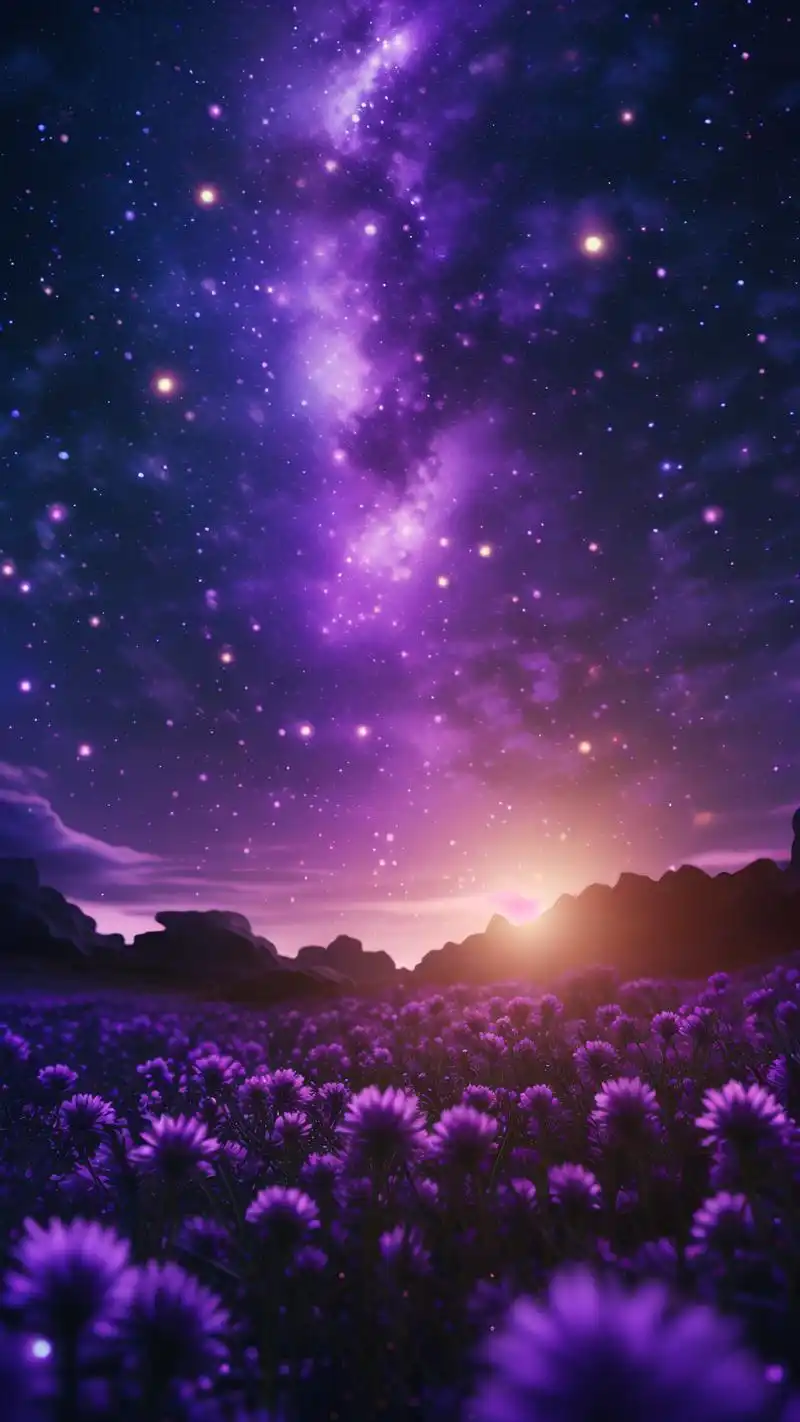 90梦幻紫色星空壁纸合集90 哇喔～99沉醉在这片梦幻的紫色星空