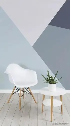 高级的几何彩色墙面色彩涂料,想知道用什么做的吗?