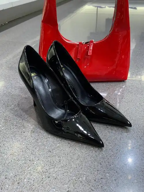 zara尖头漆皮黑色高跟鞋漂亮姐姐们的鞋