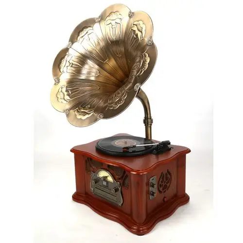 台式留声机复古黑胶唱片机蓝牙老式收音机低音炮电唱机家居摆件