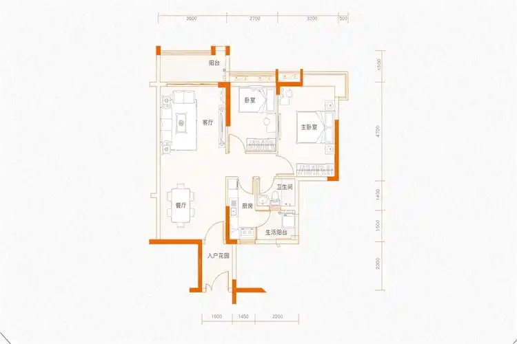 广园东东方名都1室2厅1卫1厨户型报告